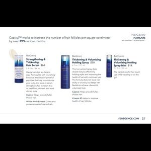 Senegence hair thickening serum